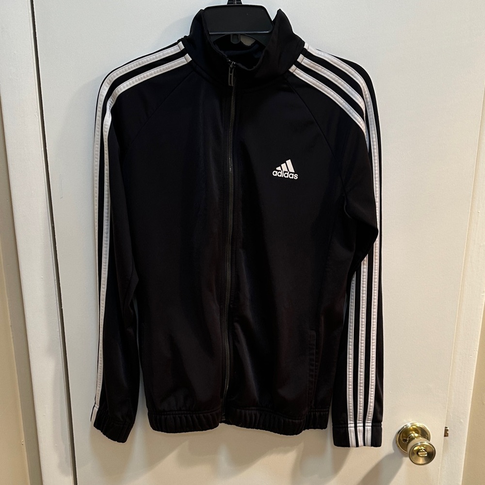 Adidas Black Jacket with White Accents